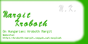 margit kroboth business card